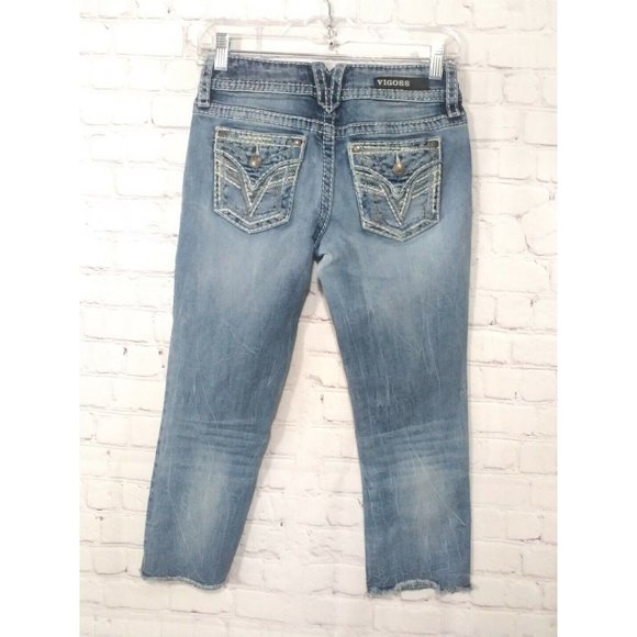 Vigoss Denim - Vigoss The Dallas Capri Women's Jean Size 1/2 X 21 Thick stitch! (26x21)